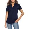CEASIKERY Camicetta Allentata a Maniche Corte con Scollo a V a Maniche Corte da Donna