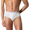 Intimitaly Liabel - (Pacco da 6) Slip Uomo Cotone Elasticizzato - Bielastico - Mutande Uomo Cotone Intimo Mutande Uomo Colorate alla Moda Bianchi Neri Grigio LS101 (M, Bianchi)