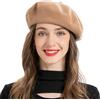 ZLYC Donna Lana Basco Scozzese Stile Francese Berretto