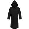 Puraluna Accappatoio in microfibra premium con Cappuccio, Unisex, pratico per il viaggio e la palestra con comoda custodia in pvc, Uomo Donna (3XL, Nero)
