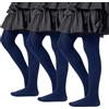 CALZITALY PACK 3 PAIA Collant Bambina Cotone, Calzamaglia Ragazza, Collant Opachi, da 4 a 14 Anni, Bianco, Rosa, Grigio, Nero, Blu, 70/200 DEN, Made in Italy