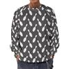 VOSERY Felpa girocollo da uomo, spille da bowling, pullover a maniche lunghe, alla moda, abbigliamento casual da uomo, nero, S