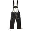 Edelnice Trachtenmode Pantaloni di Pelle Lederhose per Bambini, con Bretelle, Colore: Marrone/Nero
