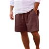 Yageshark Pantaloncini estivi da uomo in lino leggeri e ariosi tinta unita vestibilità ampia per il tempo libero pantaloni corti
