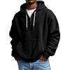 Generico Felpa Uomo con Cappuccio Invernale con Mezza Zip - Hoodie Girocollo Casual da Confortabile, Felpe a Taglio Largo con Tasche e Polsini Elastici