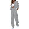 Richymfa Tailleur Pantalone da Donna Curvy Eleganti da Cerimonia Completo da Donna con Risvolto Ufficio Completa Maniche Lunghe Giacche da Abito Blazer Elegante per La Primavera e L'Estate