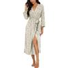 PrinStory Accappatoio da Donna Leggero con Maniche a 3/4, con Scollo a V, Kimono