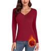 WOWENY Canottiera Termica da Donna con Pizzo, Senza Maniche, Invernale, con Scollo a V, in Pile