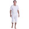 FERRUCCI COMFORT Pigiama Sanitario in Cotone con Zip su Dorso - Unisex - Maniche Corte e Pantalone Corto - 9012/5 - Adatto agli Anziani - Antimanipolazione (Maschile, XXL)