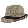 Hut Breiter Cappello di paglia Trilby | Cappello estivo | Cappello da sole - schiacciabile con fascia in gros grain tinta unita - Particolarmente leggero, flessibile, delicato sulla pelle e comodo Nero XL