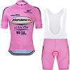SGCIKER Marco Pantani Pro Team Retro Mercatone Uno maglia da ciclismo set for uomini, manica corta abbigliamento ciclismo bici pantaloncini con bretelle set gel pad