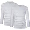 Liabel Maglia Termica Uomo Manica Lunga 100% Cotone, Art. 2855-333, Pacco da 2, Bianco XXL