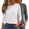 Zeagoo Maglietta Donna Manica Lunga Basic Girocollo Maglia Autunno Inverno | Maglietta intima morbide, per tutti i Giorni, Ufficio, Tempo libero, Confezione da 1 o 2 pezzi