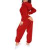 Bauzuoyo Set pigiama da donna Natale sexy in pile, tuta da casa in flanella, con cappuccio, tuta da donna con patta sul fondo, pigiama intero in peluche Onesie San Valentino