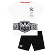 WWF WWE Pigiama Bambino, Set Corto Maglietta E Shorts, Cintura Campione WWE Kids Pyjamas