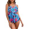 WIN.MAX Costume da Bagno Tankini da Donna Set Vita Alta Volant Volant 2 Pezzi Bikini Set Costume da Bagno Plus Size Costume