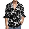 Generic Parrucchiere Parrucchiere Love Camicia a maniche lunghe da uomo con bottoni e tasca, Stile:, 5XL