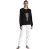 Generico De Fonseca e coconuda Pigiama Donna Caldo Cotone 100% Set Pigiama Donna Cotone Lungo con Pantalone Pigiama Donna Lungo Comodi Pigiami Donna Due Pezzi Homewear Donna Inverno (L, COCONUDA 116 2)