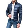 Evoga Piumino giubbotto Uomo 100 Grammi Autunno Inverno Casual Impermeabile bomber Jacket Antivento (IT, Testo, 3XL, Regular, Regular, Blu)