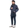 VEQUÈ Trench Uomo Invernale Giubbotto Invernale Impermeabile Lungo Imbottito (IT, Numero, 50, Regular, Regular, Blu)