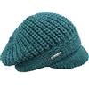 Melegari Berretto di Maglia con Visiera | Brenta Peak Hat | Lana Alpaca | Made in Italy | Donna/Ragazza | Autunno/Inverno (Blu Chiaro)
