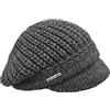 Melegari Berretto di Maglia con Visiera | Brenta Peak Hat | Lana Alpaca | Made in Italy | Donna/Ragazza | Autunno/Inverno (Grigio Scuro)