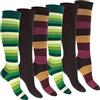Footstar Calze al ginocchio da donna a righe (6 paia)