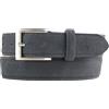 BELTINGER Cintura in camoscio italiano, larghezza 35 mm, uomo, cintura per abito, cintura per pantaloni, camoscio, fibbia argento | antracite 95cm
