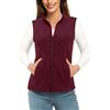 TACVASEN Gilet in Pile da Donna Giacca senza Maniche da Esterno Collo Alto Gilet in Pile Caldo con Tasche con Cerniera Bodywarmer Sportivo da Donna