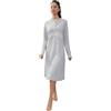 LIU JO HOME Elegante Camicia da Notte in Caldo Cotone, con abbottonatura Serafino e Applicazione in Pizzo. Liu Jo