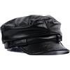 HNVAVQ Pelle Fiddler Cap Pescatore Berretto Uomo Donna Greco Pescatore Marinaio Driver Cappello Newsboy Cap Inverno Autunno, A, Medium