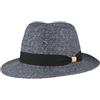 Hut Breiter Breiter Cappello di Paglia Cappello Estivo in 100% Carta Cappello da Sole Trilby particolarmente Leggero, Flessibile, Delicato sulla Pelle e Comodo Blu Screziato, XL