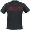 Anthrax Large Logo Uomo T-Shirt Nero 100% Cotone Regular