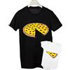 t-shirteria Coppia T-Shirt Body Neonato Pizza Fetta Pizza Lovers Festa del papà Bimbo Piccolo Padre Figlio Coordinati