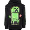 MINECRAFT - Felpa Cappuccio Nera Felpa Cappuccio Nera Ragazzi - Gioco Felpa Cappuccio Bambini - Vestiti Creeper - Regali età 9-10 Anni