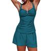 Generico Costume Donna Due Pezzi Fascia Tankini Donna Mare Costumi da Bagno Tankini da,Costumi Bagno,Canotta Grafica in Due Pezzi (Sky Blue,S)