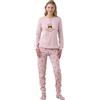 Noidinotte; more than pyjamas Noidinotte - Pigiama Donna Invernale in Caldo Cotone Articolo Orso. - XS Rosa