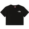 THE NORTH FACE NF0A55AOJK3 W Crop S/S Tee T-Shirt Donna TNF Black Taglia XS