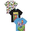Marvel T Shirt Bambino, Pacco da 3 T Shirt Ragazzo Iron Man, Hulk E Captain America, Abbigliamento Bambino