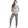 Generico De Fonseca e coconuda Pigiama Donna Caldo Cotone 100% Set Pigiama Donna Cotone Lungo con Pantalone Pigiama Donna Lungo Comodi Pigiami Donna Due Pezzi Homewear Donna Inverno (M, COCONUDA 222 1)
