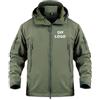 Honghuang Personalizzati più Tasche Pile Caldo Soft Shell Giacche per Uomini Personalizzazione Fai da Te Logo Outdoor Cappotto Army Green,XL