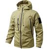 uxxnjfg Giubbotto Uomo Bomber Softshell da Lavoro Giacca Inverno Uomo Trekking Leggero Impermeabile Vestiti Antipioggia Abbigliamento Mezza Stagione Taglie Forti Giubbotto(Verde,3XL)