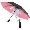 Supercap - Ombrello solare ricaricabile con ventilatore, ventola di raffreddamento portatile UPF 50+ per sole e pioggia, ombrello compatto pieghevole USB per estate calda (pink)