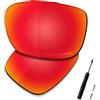 Saucer Lenti di ricambio premium per occhiali da sole Oakley TwoFace OO9189 ad alta difesa, colore rosso fuoco polarizzate