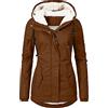 L9WEI Parka invernale da donna con cappuccio e giacca da esterno leggera da esterno