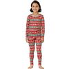 LAPASA Set Termico Intimo Bambino Caldo Leggero Strato Base Maglia a Maniche Lunghe e Pantaloni B03 Fantasia di Natale 2 7-8 Anni