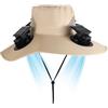 Generico Cappello Solare con Ventilatore Integrato,Ventola Solare A 4 Teste con Tesa Larga | Cappello Estivo da Outdoor | per Campeggio Estivo Giardinaggio Trekking Viaggi Spiaggia Sport Golf