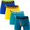 INNERSY Boxer da Uomo in Cotone con Apertura, Confezione da 4 Pezzi, Blu/Verde/Blu Ghiaccio/Giallo, M
