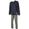 RAGNO Pigiama Uomo Interlock Cotone Invernale Manica Lunga Collo Girocollo con Polsini Articolo U354NQ, 113F Fantasia Denim, 54