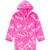 Barbie Accappatoio in pile rosa con cappuccio per bambine, rosa, 4-5 Years